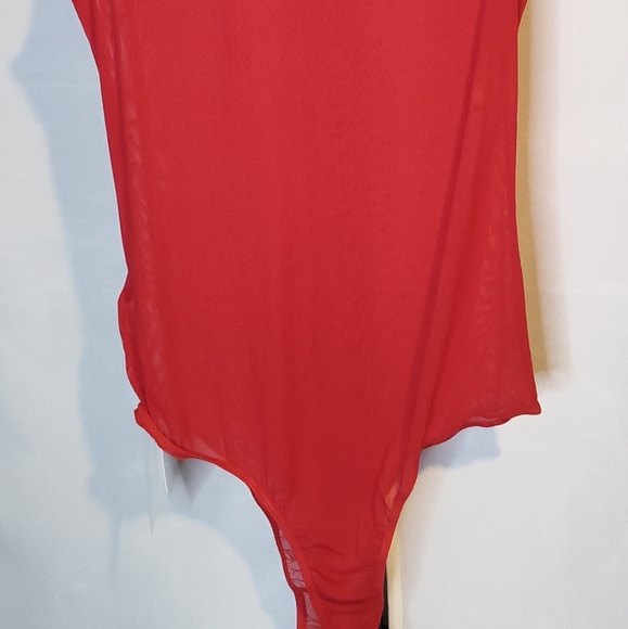 Sheer Rhinestones Turtleneck Bodysuit - Picture 7 of 11